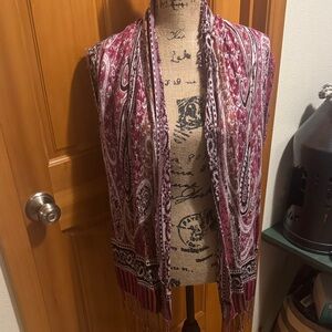 Sacred Threads Paisley Fringe Scarf/Wrap/Shawl/Pashmina